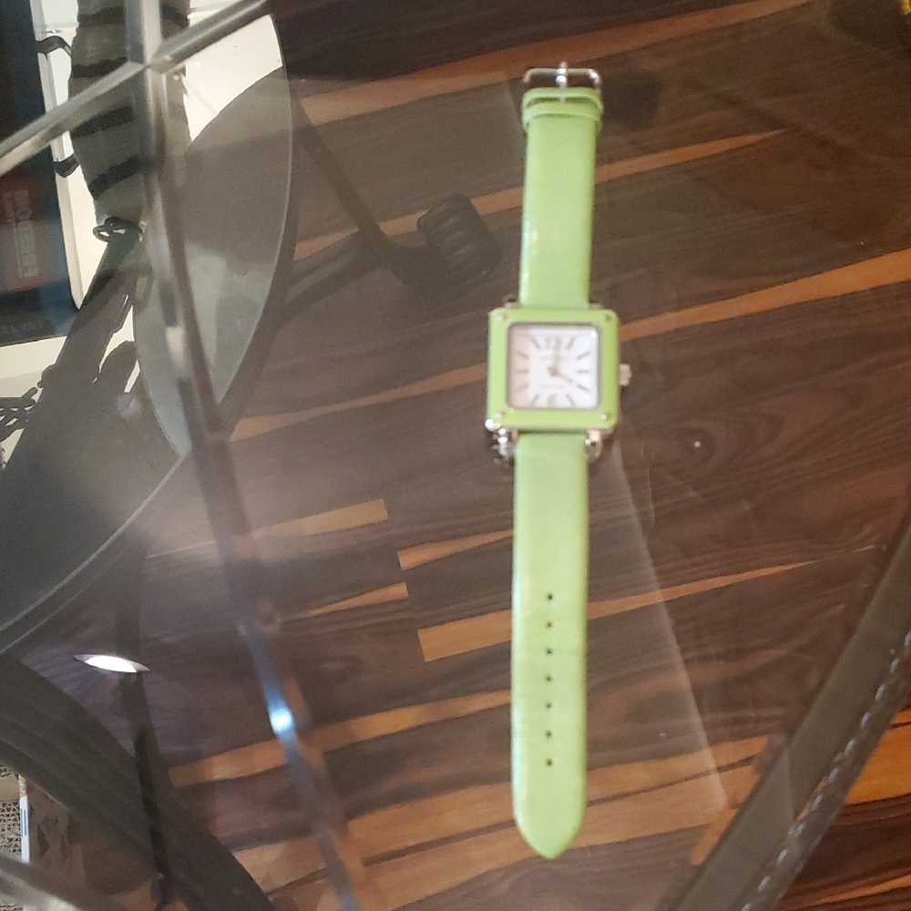 Anne Klein Lime Green Square Watch
